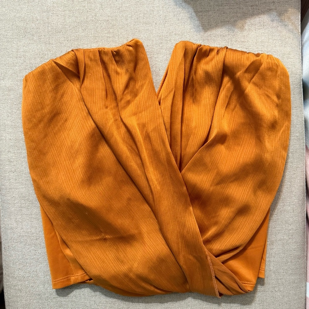 Orange Strapless Top